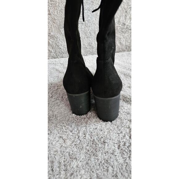 NEW BP Luke Over‎ The Knee Boots Block Heel Side Zip Casual Black Womens Size 8M - Picture 4 of 10